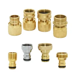 1/2 3/4 inch Thread Brass Garden Hose Quick Connector Water Tap Adaptor Car Wash Water Gun Fast Joints Fittings