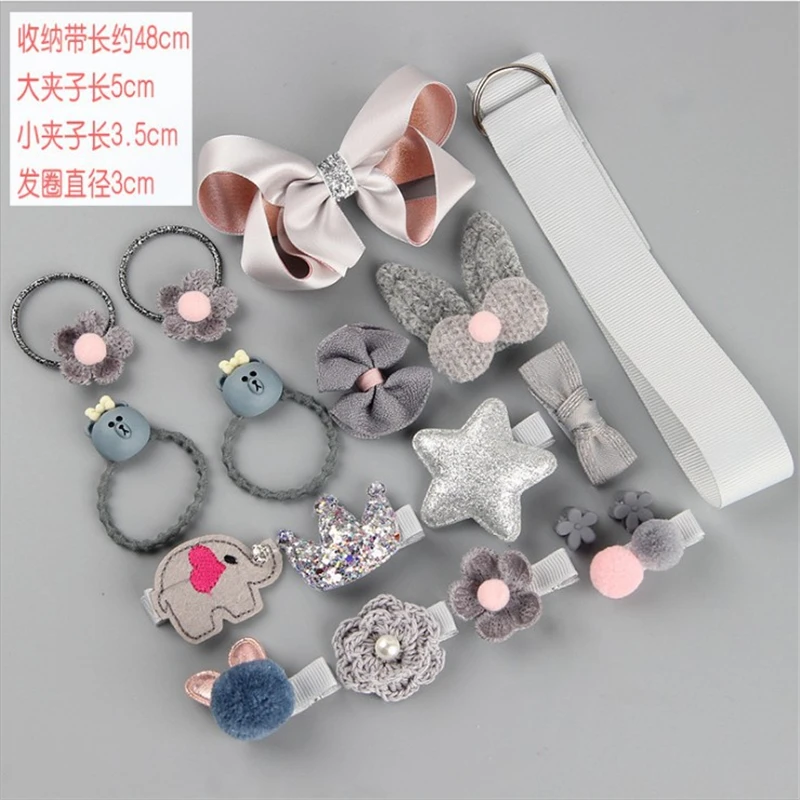 18-piece gift box children\'s hair accessories Korean princess super fairy cute cute little girl hairpin baby hairpin