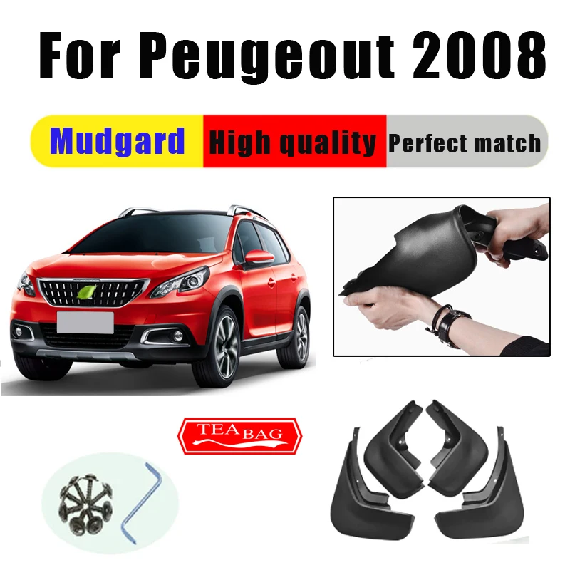 

Mud Flaps For Peugeout 2008 Mudguards Fenders Splash Guards Car Accessories Auto Styline 2020-2021 4 PCS