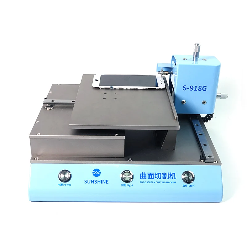 SUNSHINE S-918G Edge Cutting Machine Precision Flat Curve LCD Screen Cutter for Phone Huawei Samsung Touch Screen Repair Machin