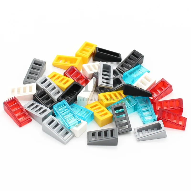 

Moc Slope 18 2x1x2/3 with 4 Slots 61409 DIY Creative Enlighten Building Blocks Bricks Parts Sets Compatible Assembles Particles