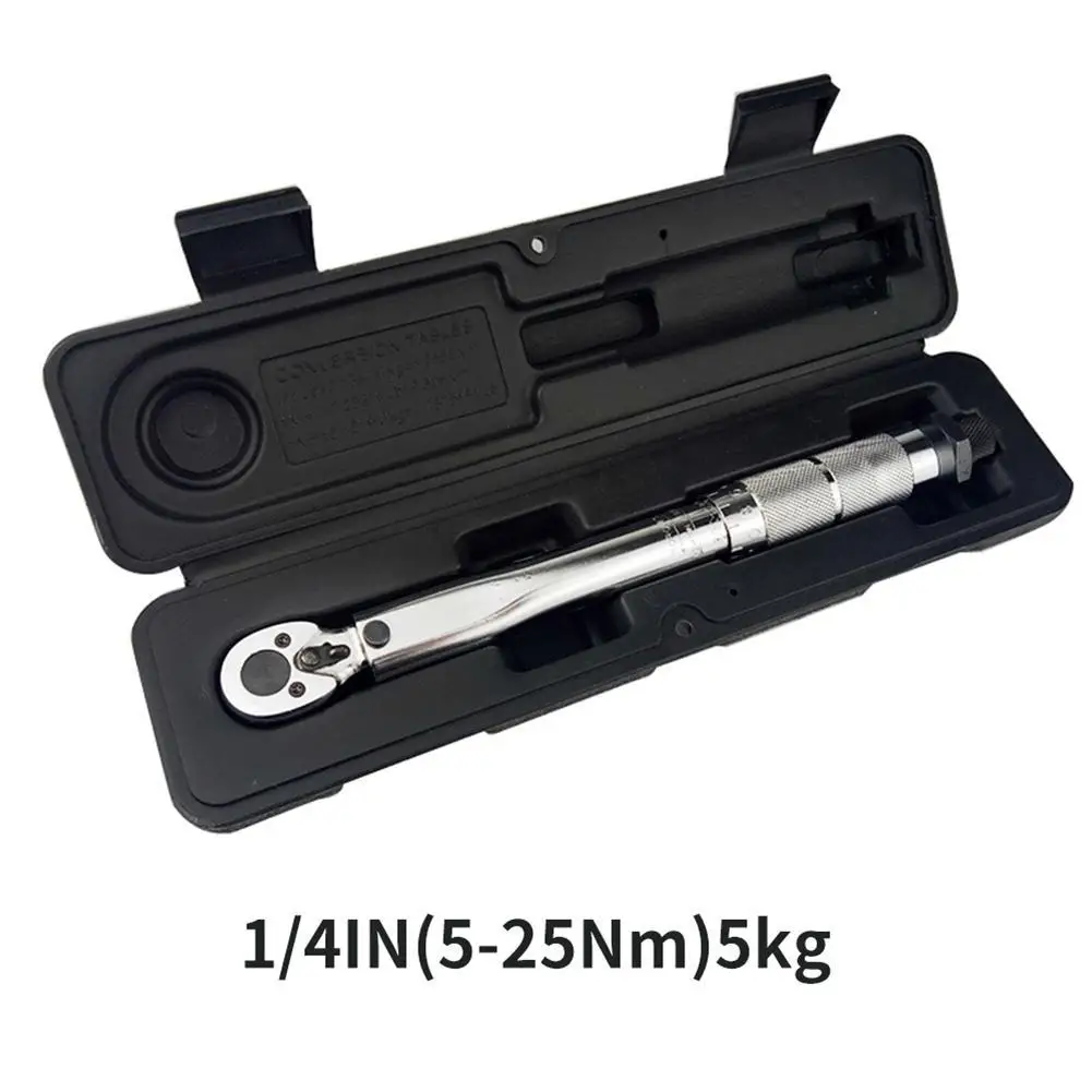 1/4'' Multi-use Drive Torque Wrench 5-25NM Adjustable Hand Spanner Ratchet Repair Tools Torque Wrench Repairing Hand Tools