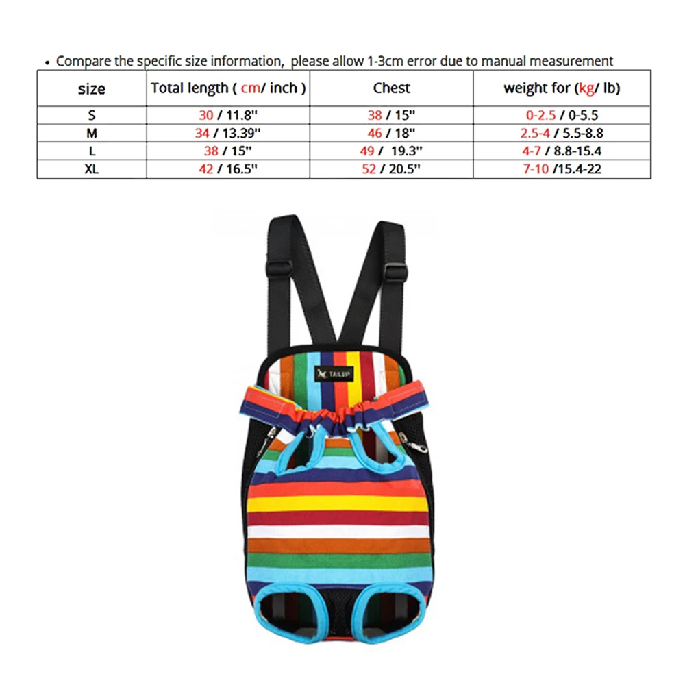 Breathable Pet Carrier for Dogs Backpack Outdoor Travel Carrying for Dogs 10kg Dog Bag Pet Carrier Front Bag for Chihuahua Puppy