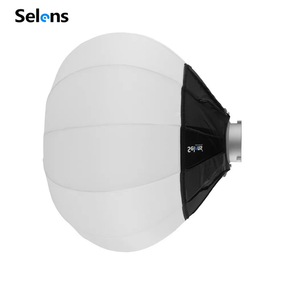 

Selens 50/65/80cm Collapsible Sphere Softbox Paper Lantern Ball Shape Globe Diffuser w/ Bowens Mount for Studio Flash Strobe