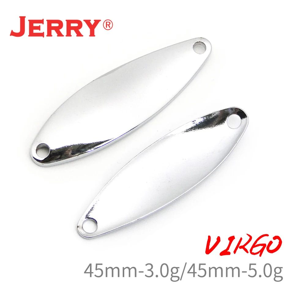 Jerry Virgo 50pcs Fishing Lures Blank Unpainted Trolling Spoons Stream Lake Area Trout Spoon Lures Baubles Blinkers Perch Zander