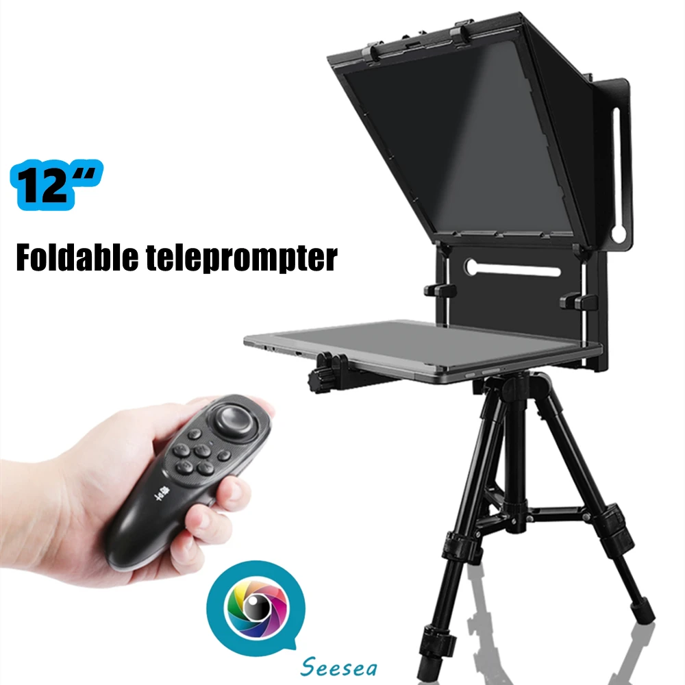QIYE Q3 Faltbare Teleprompter für 12 "Tablet Handys iPad Woraufhin Handys Kamera Schießen Tablet Prompter
