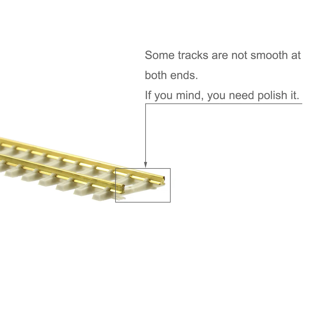 5pcs Model Trains HO Scale 1:87 Flexible Track 50cm Brass Flex Railtrack HP17HO