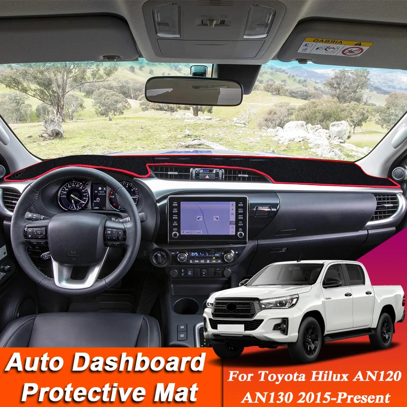 

Car Styling For Toyota Hilux AN120 AN130 2015-Present LHD&RHD Dashboard Mat Protective Interior Anti-Pad Shade Cushion Accessory