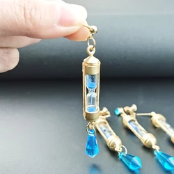 Vanitas Earrings The Case Study of Vanitas No Karte Cosplay Props Hourglass Earrings Ear Clip Jewelry Gifts NANA Crystal UFO Ear