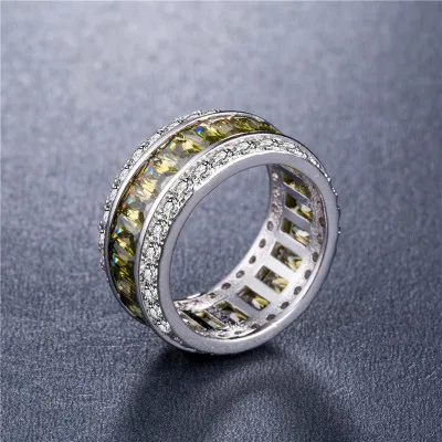 Milangirl Luxury Romantic Zircon Wedding Engagement Round Circle Couple Rings For women  Jewelry Ring