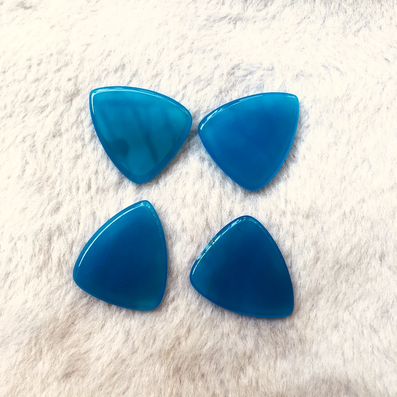 Wholesale 1pcs Blue Agate Carnelian Beads Guitar Picks,Gem stone Crystal Guritar Picks,3mm thickness