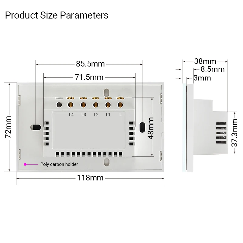 Somgoms ZigBee Wall Touch Smart Light Switch Without Neutral wire with Capacitor Smart Life Works with Alexa Google Home