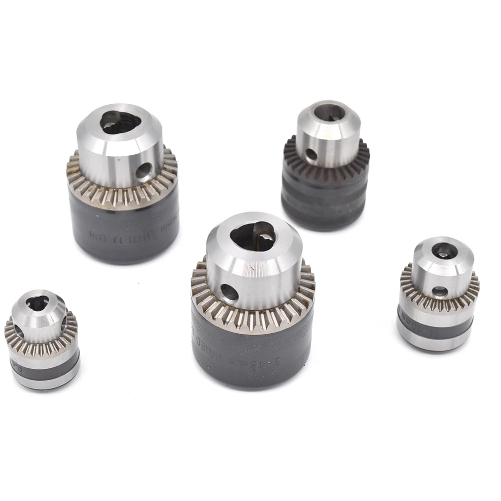 1pcs keys drill chuck B10 B12 B16 B18 0.6-6MM 1-10MM 1.5-13MM 3-16MM 1-16MM light duty collet chuck for CNC drilling machine