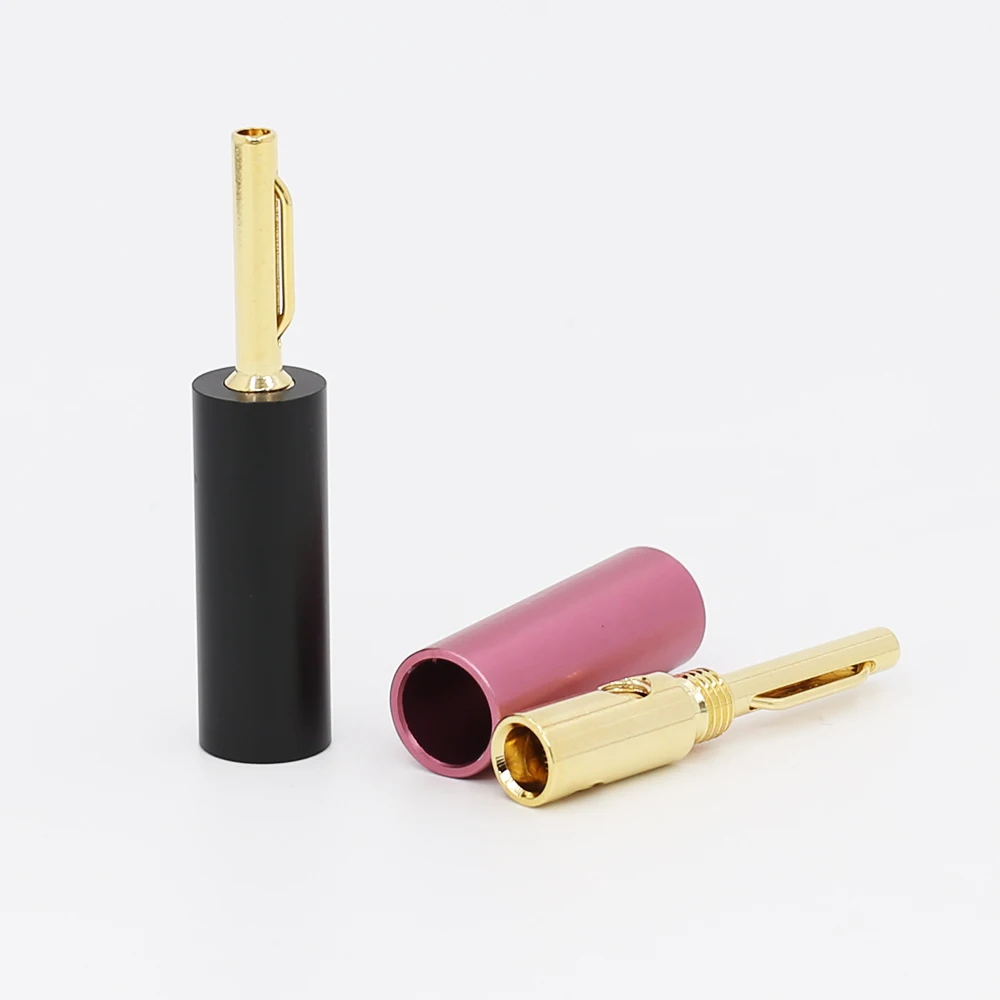 Vergoldete Bananenstecker im Großhandel, 5-mm-Audio-Lautsprecher-Stecker, kein Lötanschluss – Detail 3