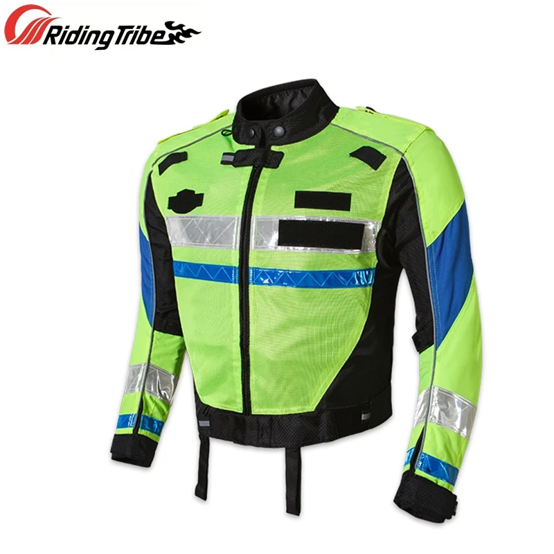 Police Style Motorcycle Jacket Professional design Warning Coat Riding Protective Breathable Reflective Body Armor Jacket JK-29