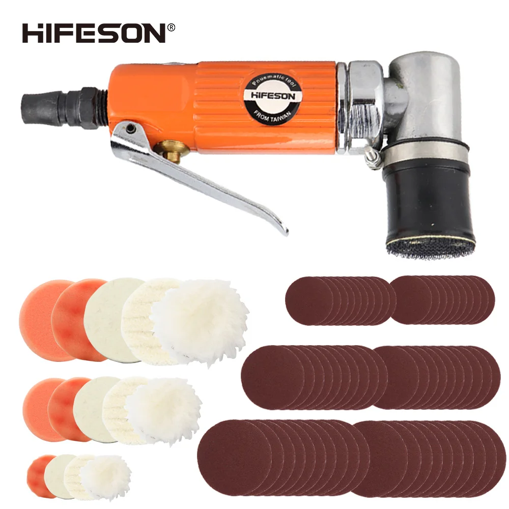 HIFESON Powerful Mini Pneumatic Grinder 30MM Chassis Polishing Machine Splint Switch Car Beauty Wood Metal Polishing