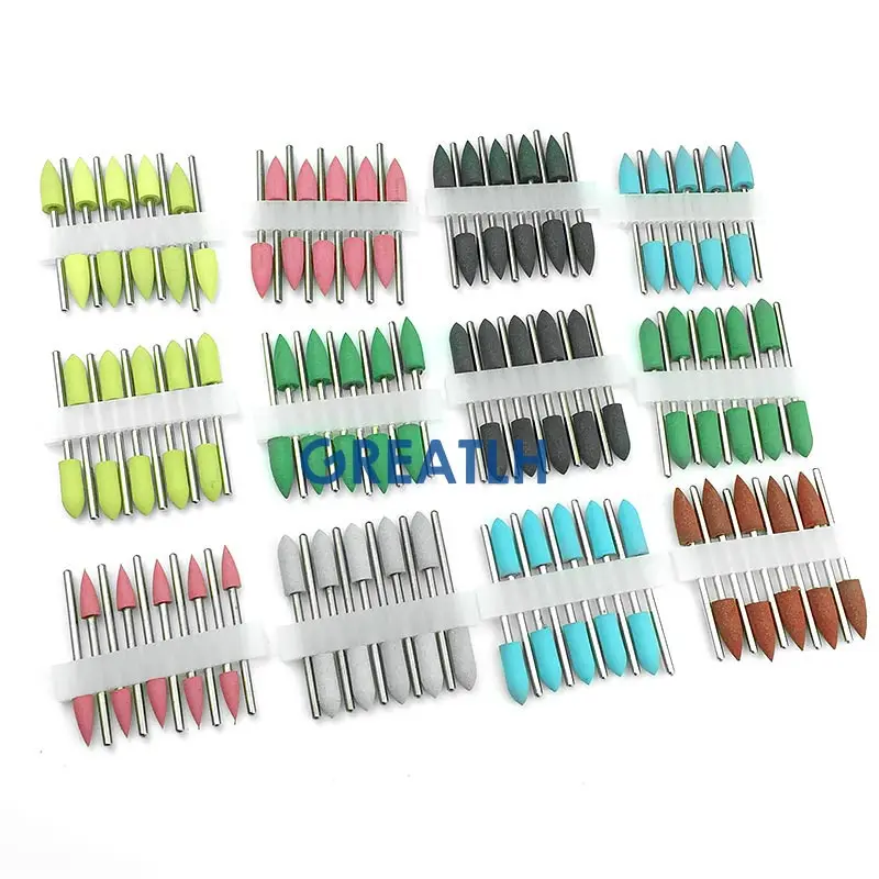 120PCS Dental Silicone Rubber Dental Burs Polishing Dental Lab Diamond Burs Dental Lab Tools