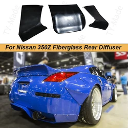 Nissan 350Z 3pcs Fiberglass Rear Diffuser Bumper Lip Car Accessories Under Panel Tuning Splitter Trim For Nissan 350Z RB Style