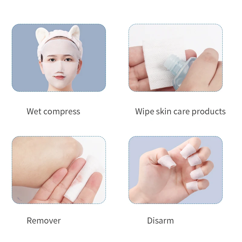 200 Stuks Wegwerp Rekbare Reiniging Make-Up Katoenen Doekjes Dunne Make-Up Remover Pads Ultradunne Facial Clean Paper Makeup Tools