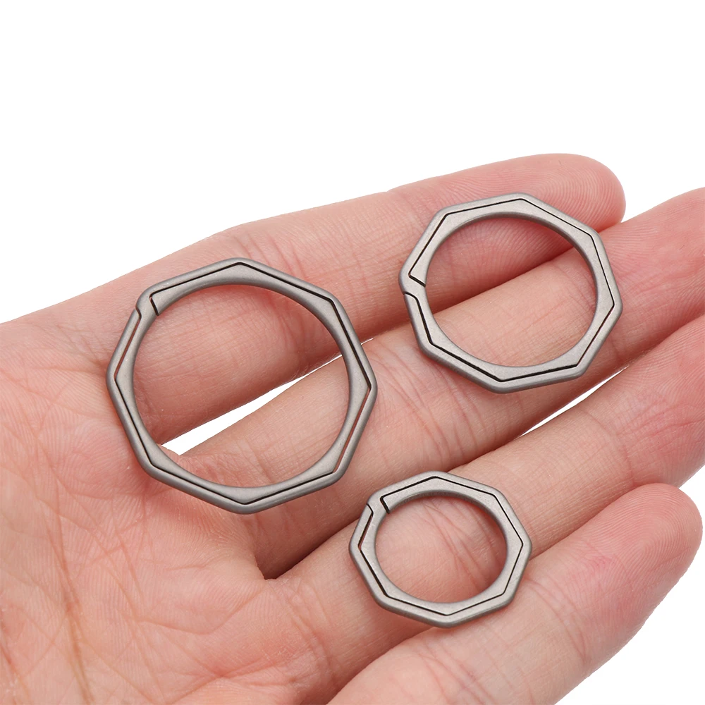 1PC Titanium Alloy ​Key Ring Matte Iron Keyring Key Chain Round Split Keychain Jewelry Making Accessory 20/25/30mm Outdoor Tools