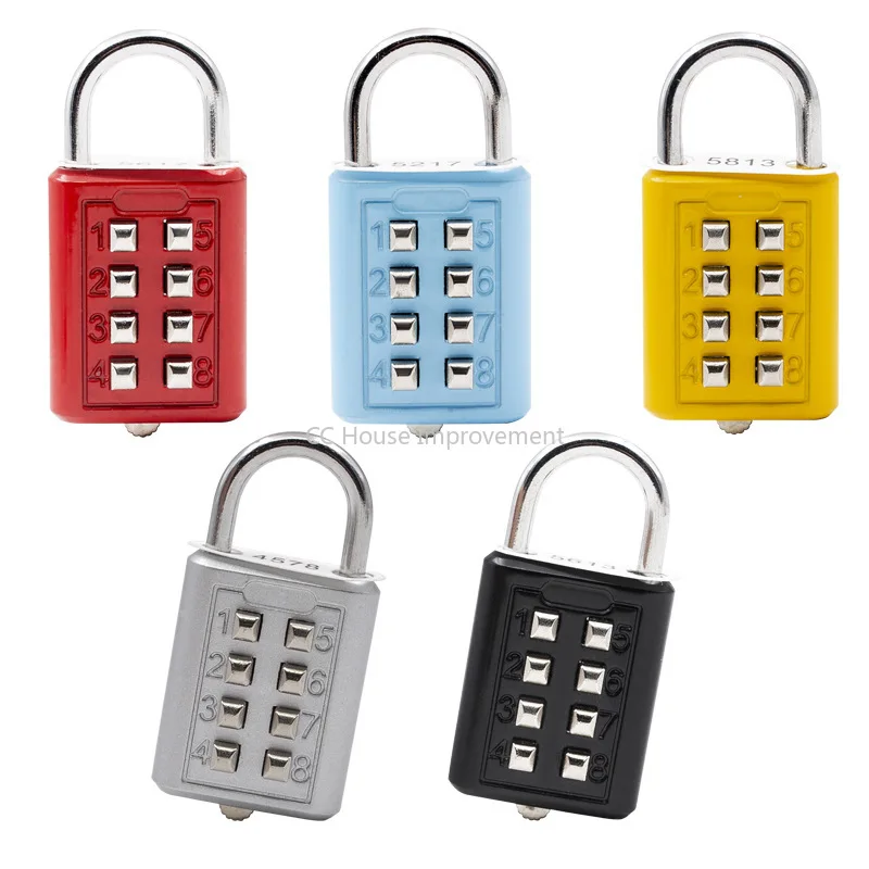 4 Digit  Push Button Combination Padlock Multiple colors Number Luggage Travel Code Lock Travel Accessories