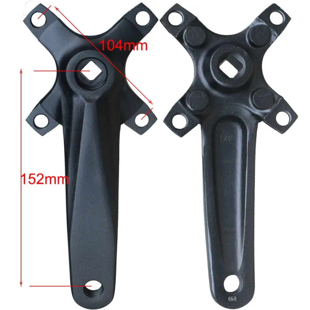 104BCD Bicycle Crank Sprocket 152/165/170mm Square Hole MTB Bike Crankset 30T 32T 34T 36T 38T 40T 42T Single Speed Chainring
