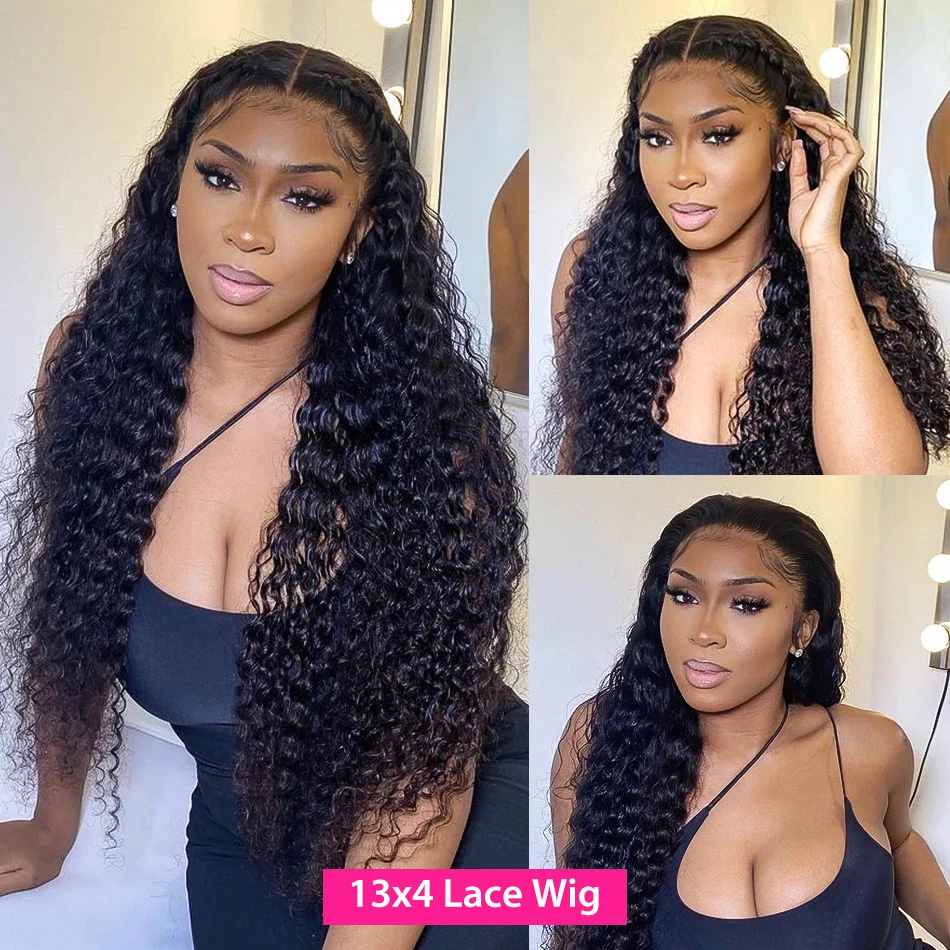 Water Wave Lace Front Wig 13x6 Lace Front Human Hair Wigs For Black Women 30 32 Inch HD Wet And Wavy Loose Deep Wave Frontal Wig