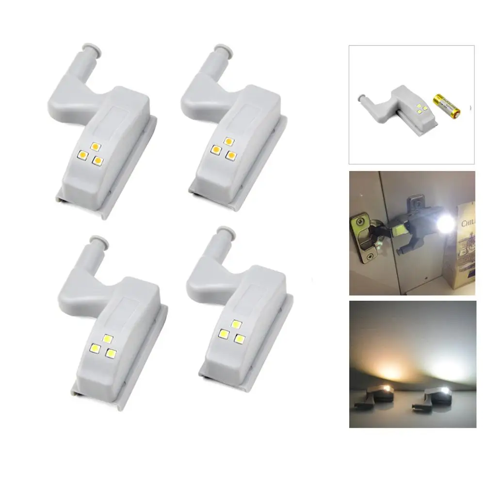 

5Pcs Kitchen Cabinet Accessories Inner Hinge Light Auto On/Off Switch Closet Wardrobe Cupboard Night Lighting White/Warm White