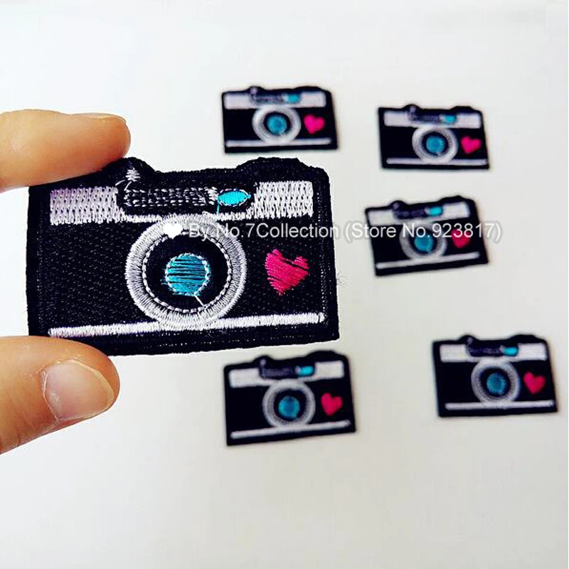 Cute Camera Embroidered Patch for Clothing Iron Badge Garment DIY Apparel Accessories