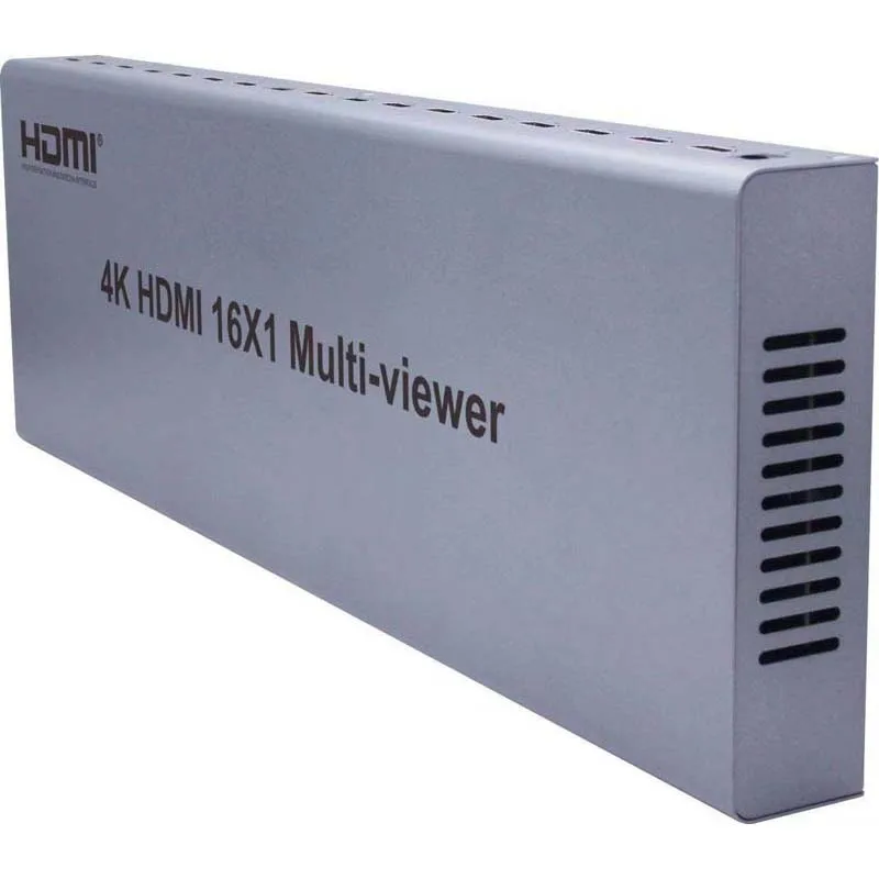 4K HDMI 16x1 Quad Multi-viewer Switcher 16 In 1 Out Seamless Switch Multiviewer Picture Screen Divider Converter Ethernet RS232