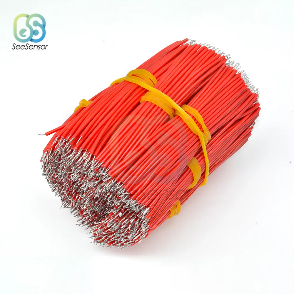 100 шт./лот 24AWG 8 см Луженая макетная плата PCB припой кабель Fly Jumper Wire оловянные провода 1007-24AWG соединительный провод