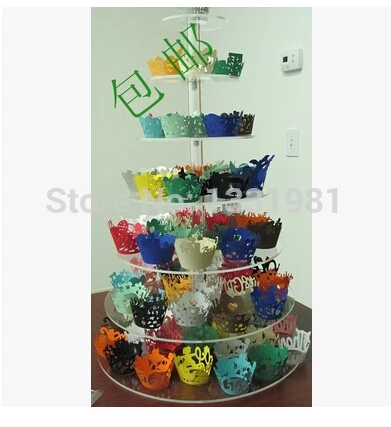 Seven tier 7 tier glass display rack, fine crystal round acrylic cake, wedding party supplies