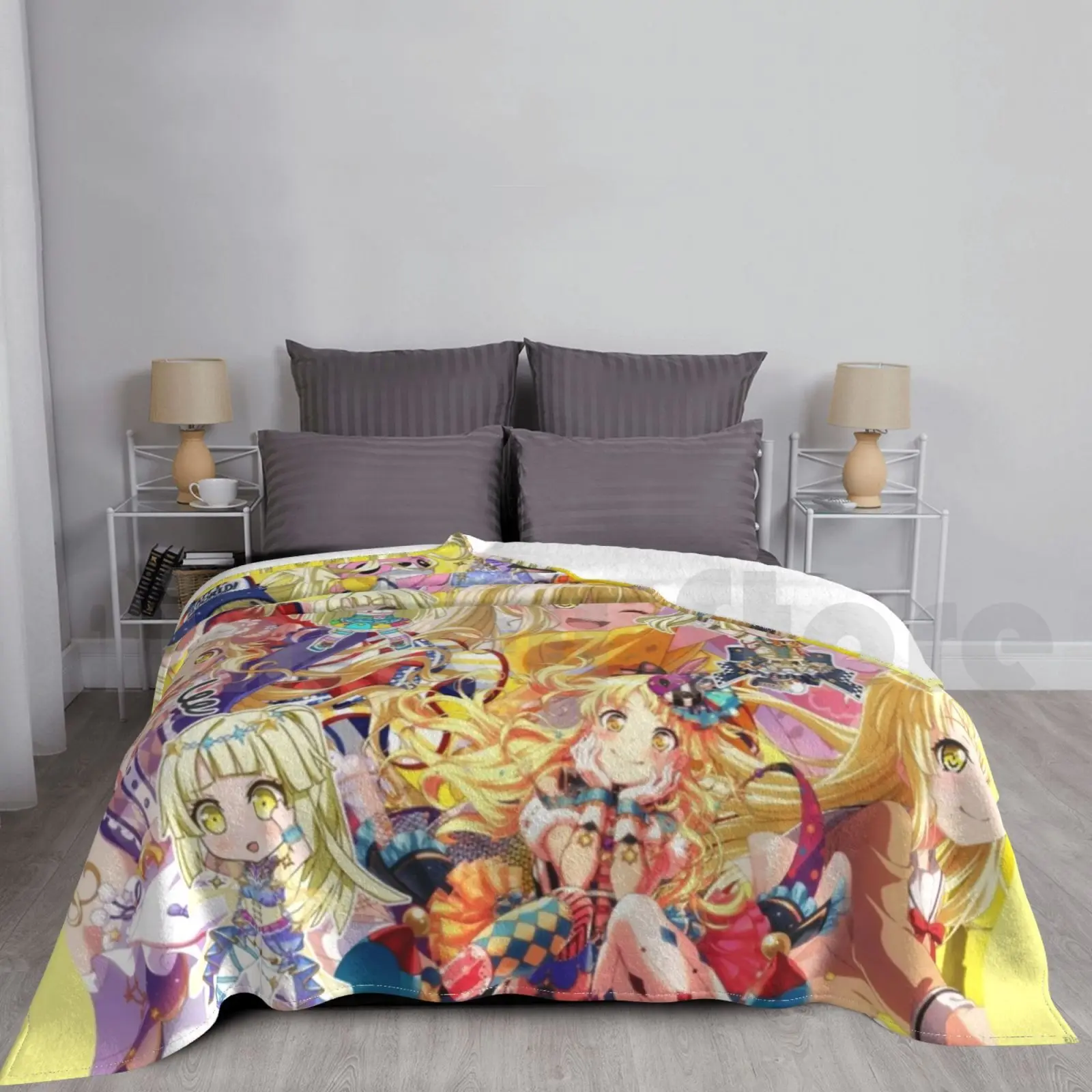 

Kokoro Tsurumaki Explosion! Blanket For Sofa Bed Travel Bandori Bang Dream Bang Dream Girls Band Party Harohapi