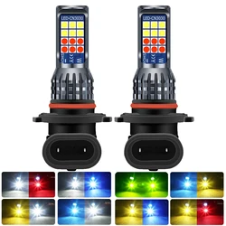 2x HB3 HB4 9006 9005 H11 H8 H16 Fog Lights Led Bulbs Two Colors Car Lamp Yellow White Green for SKODA HYUNDAI TOYOTA NISSAN VW