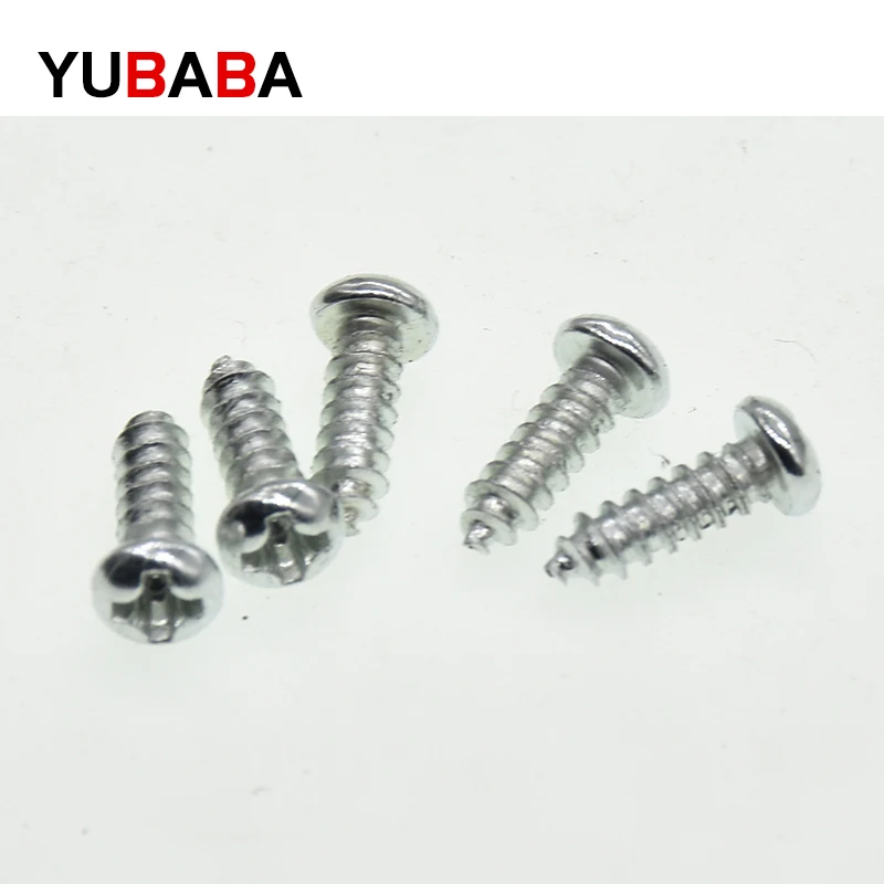 Самонарезающие винты с круглой головкой и крестообразным винт M1M1.2 M1.4 M1.7 M2 M2.3 M2.6 M3 M3.5 M4 углерода Сталь мини микро небольших винтов Phillips