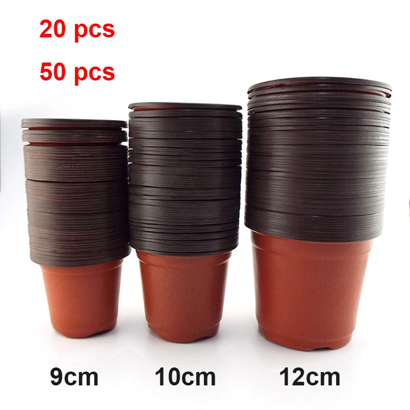 Flowerpot Plastic Grow Box Fall Resistant Tray For Home Garden Plants Nursery Cup Transplant Flower Plant Pots