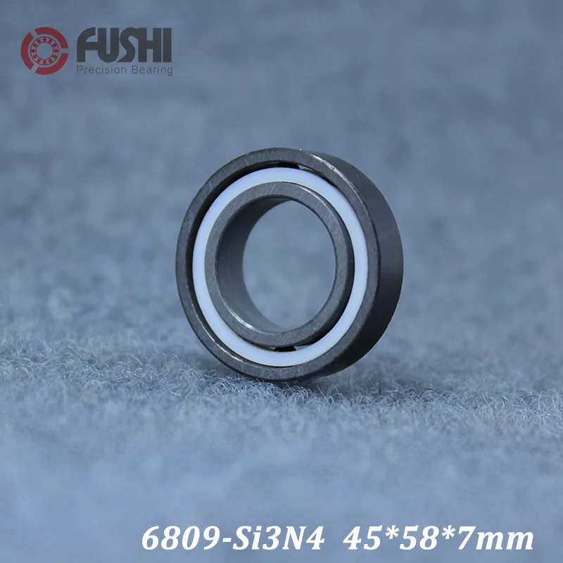 6809 Full Ceramic Bearing ( 1 PC ) 45*58*7 mm Si3N4 Material 6809CE All Silicon Nitride Ceramic 6809 Ball Bearings