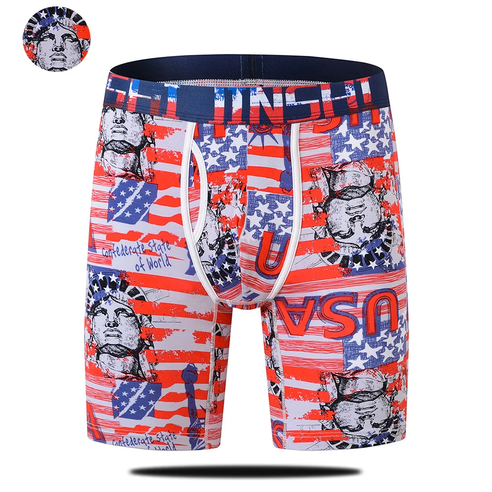 Male Panties Shorts Perfect-Fit Comfortable Simple Bamboo Breathable No Ride Up Homme Boxershorts Width Flex Waistband