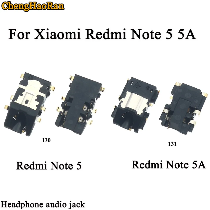 ChengHaoRan 2pcs/lot Earphone Headphone Jack Audio flex For Xiaomi Redmi Note 5 5A