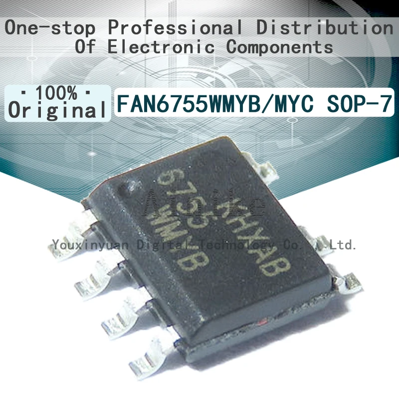 10/Pcs Nieuwe Originele FAN6755WMYB FAN6755MYC FAN6755 Sop-7 Voeding Chip Ic SOIC-7