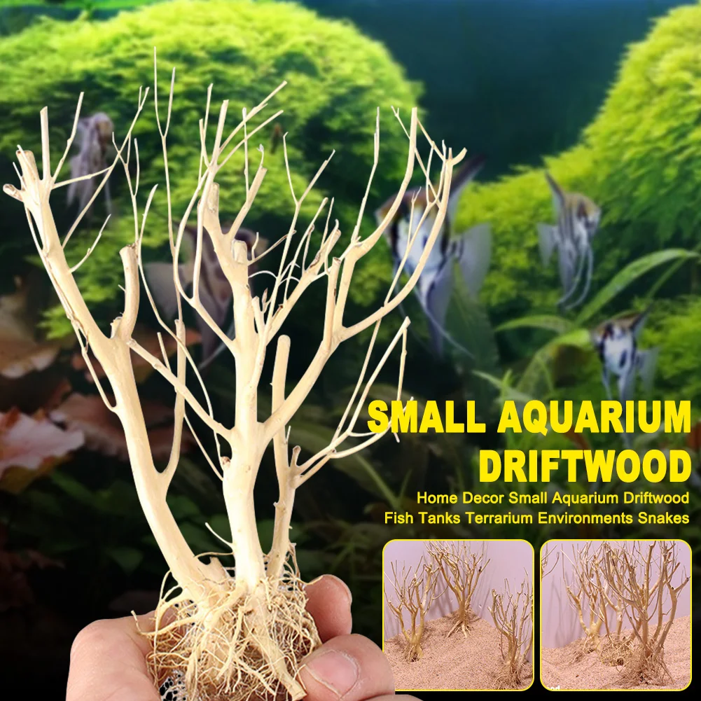 10-30cm Aquarium Decoration Wood Natural DryTrunk Driftwood Tree Fish Tank Background Plant Stump Cuckoo Root Moss Tree Ornament