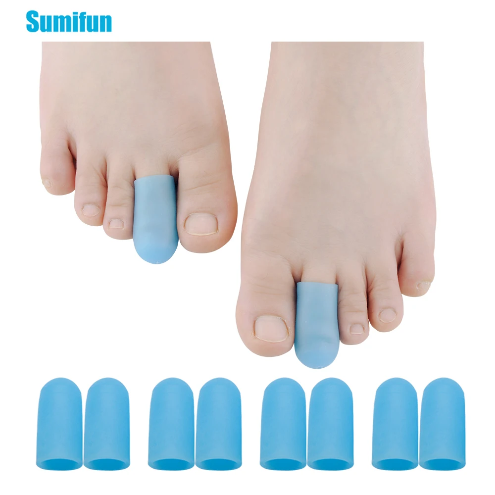 

2Pcs Blue Gel Tube Cushion Corns Calluses Hallux Valgus Orthopedics Bunion Guard Toe Protector Feet Pain Relief Z66201-old