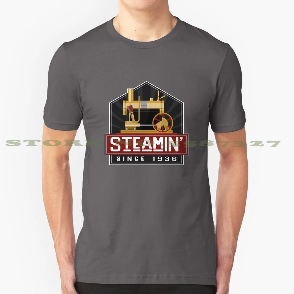 Mamod Mini Steam Engine Vintage Design 100% Cotton T-Shirt Mamod Vintage Stationary Boiler Retro Se2 Engineering 1936 Hobby