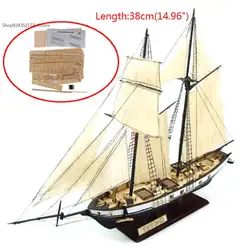 Wooden Self-Assembled Sailboat Model 1:130/100/70/30 Glued Model Building Kit Sailboat Diy Ship Assembly Model Classic