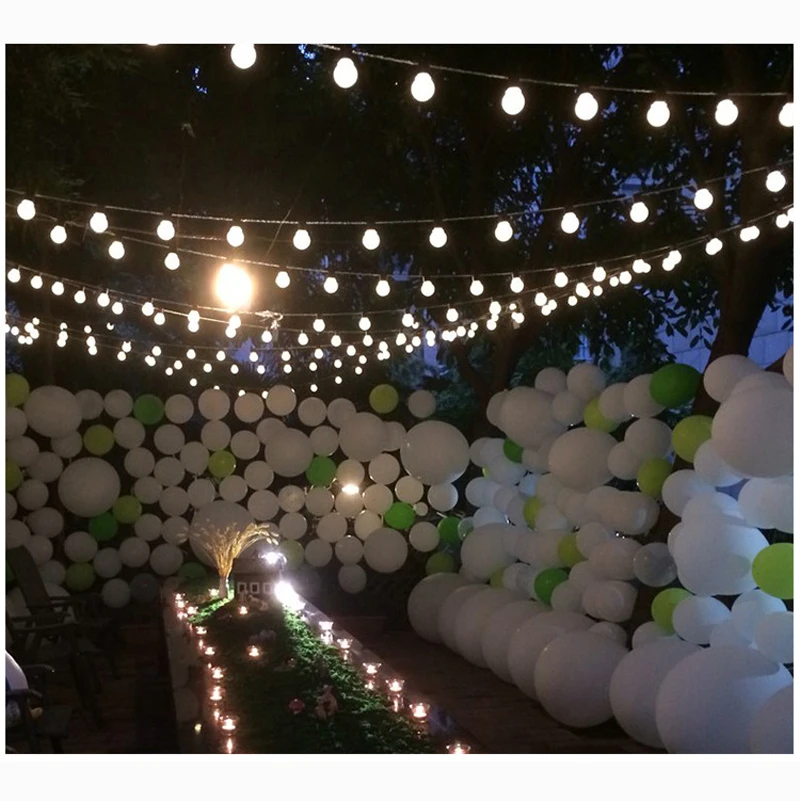 Rua jardim guirlanda led globo festão luz da corda ip65 10m 38 led casamento luz de fadas natal festa ao ar livre decortive