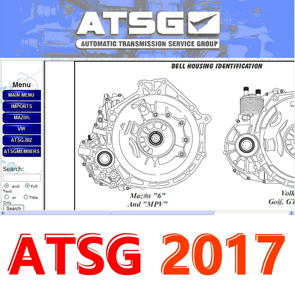 ATSG 2017 Auto repair Software Automatic Transmissions Service Group Repair Information Atsg Manual Diagnosis Send USB or Link