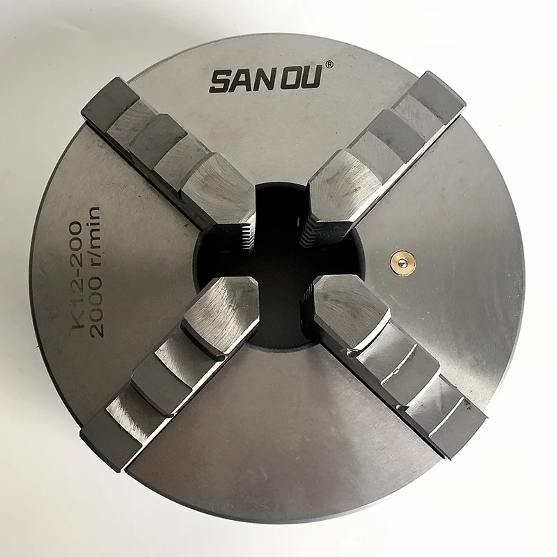 8 Inch Lathe Chuck 200mm SANOU 4 Jaw Self-Centering Metal Lathe Chuck K12-200 Scroll Chuck Manual Type