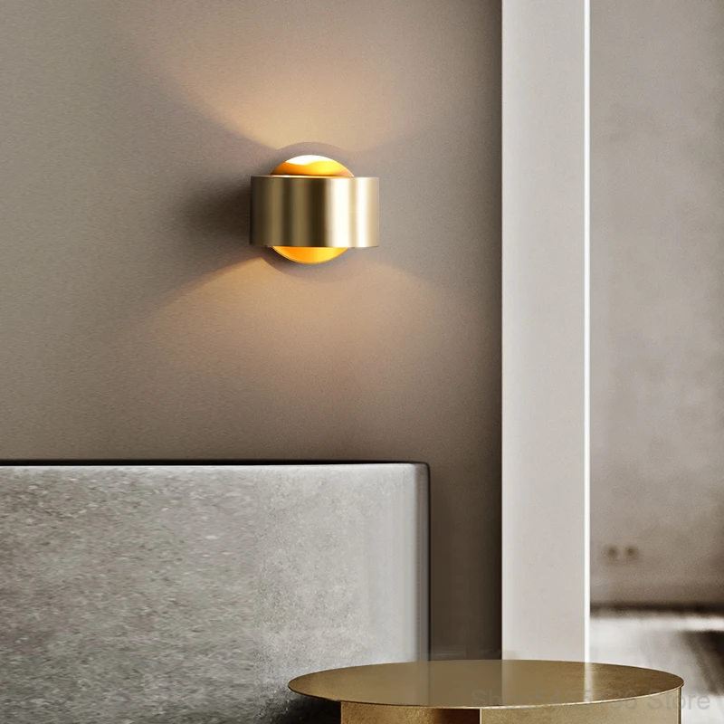 

Gold Ring Wall Lamp bedroom Modern Led Bar Wall Sconce Light Fixtures bedside Wall Lights for Home Industrial Decor stair Light