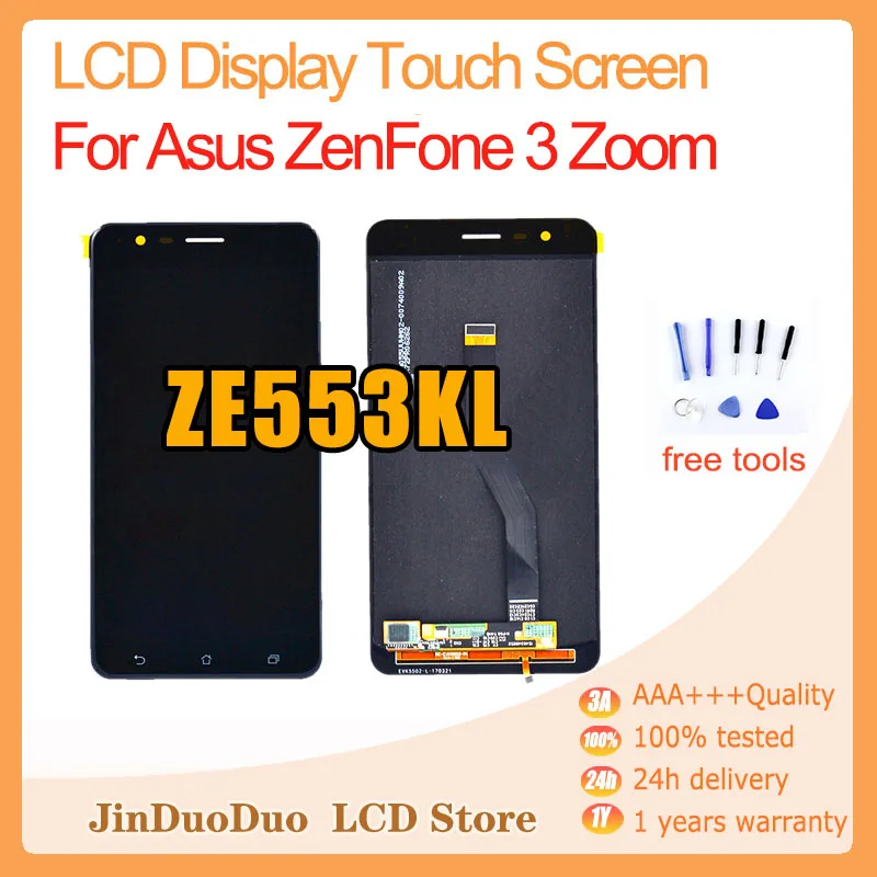 Original For ASUS ZenFone 3 Zoom ZE553KL LCD Display Touch Screen Digitizer Assembly For Asus ze553kl Display with Frame Z01HDA