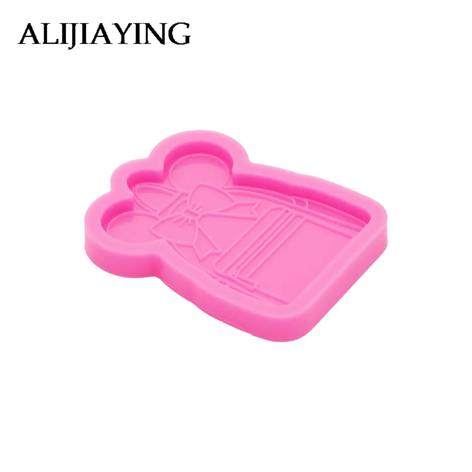 DY1089 Shiny Bow School Bag Resin Phone Grip Molds, Sugarcraft Candy baking Mould, Resin Craft Silicone Mold